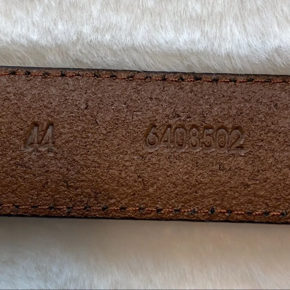 Tan Leather Belt With Silver Accents Size 44